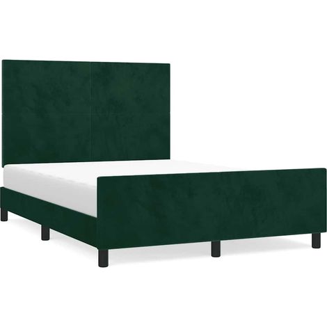 Maison Exclusive - Giroletto senza Materasso Verde Scuro 140x200 cm in Velluto (1/5)