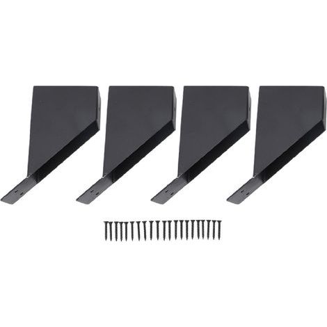 Lot de 4 Supports de Pergola Galvanisés 45° - avec Trous de Drainage, pour Gazebo, Cour, Garage (1/5)
