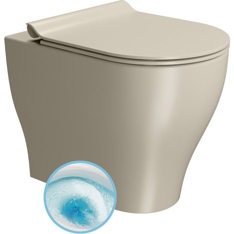 Cuvette TONO, Geniusflush, 36x53cm, siphon S/Siège P, creta dual-mat (1/3)