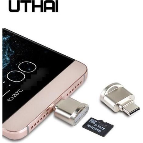 Lecteur De Carte Micro SD - Adaptateur USB Type C USB 3.1 Pour MacBook Smartphone Et Tablettes - Argent - 1 Pièce (1/4)