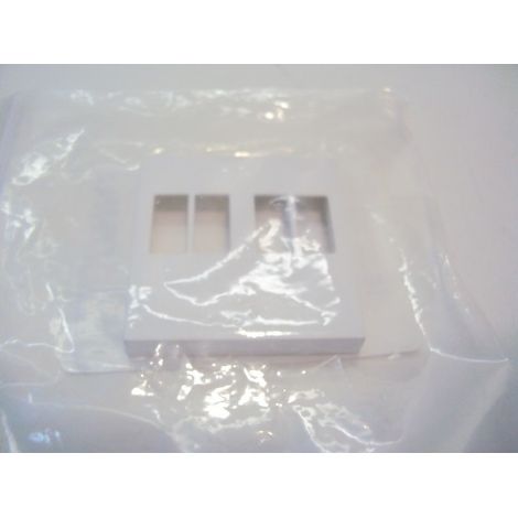 Enjoliveur manette simple blanc prise HP 2 connecteurs white coated NIKO 154-69701