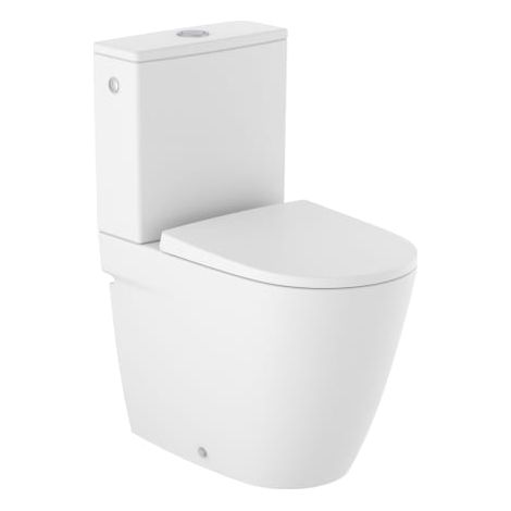TAZA P/TNQ.BAJO RIMLESS ADOS.PARED ONA SAL.EVAC.DUAL 420MM S/ASTO.CODO EVAC.BLM.