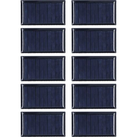 10 pcs Petite Cellule Solaire Résistant Aux Intempéries DIY Module De Panneau Solaire pour Projets Scientifiques Jouet Lumière 0.15 W 5 V (1/4)