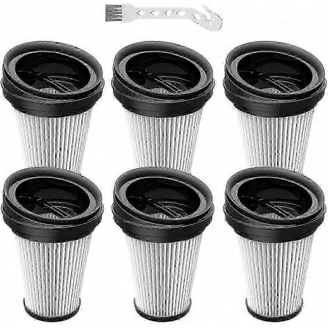 6 Filtres de Rechange pour Aspirateur Balai sans Fil 2-en-1 Grundig VCH9829 VCH9832 VCH9630 VCH9631 VCH9632, Kit de Remplacement (1/5)