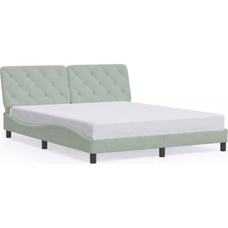 Maison Exclusive - Bettgestell ohne Matratze Hellgrau 160x200 cm