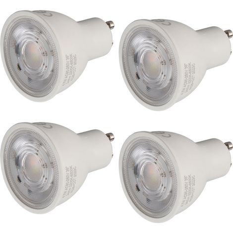4 Ampoules LED GU10 4.7W 95-250V, Variateur, Minuterie, Contrôle Vocal, Lumière Projecteur, Éclairage Domestique, Lot de 4 (1/5)