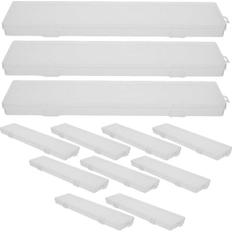 Boîte de rangement pour baguettes (12 pièces) : Boîte à couverts - Étui de voyage portable, transparent et anti-poussière - Organisateur de vaisselle réutilisable. (1/5)