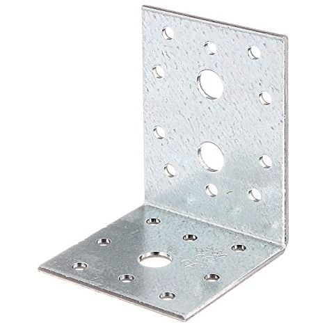 Alberts 332976 Squadretta di giunzione zincata con procedimento Sendzimir 60 x 80 x 60 mm Set da 6 (1/4)