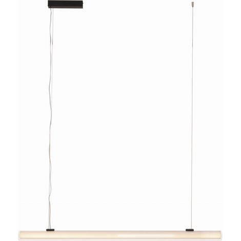 Suspension moderne noire tube verre LED 18W Fayette (1/4)