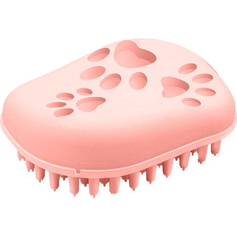 Cepillo de masaje, cerdas de silicona, rejilla extraíble, para perros y gatos (1/5)