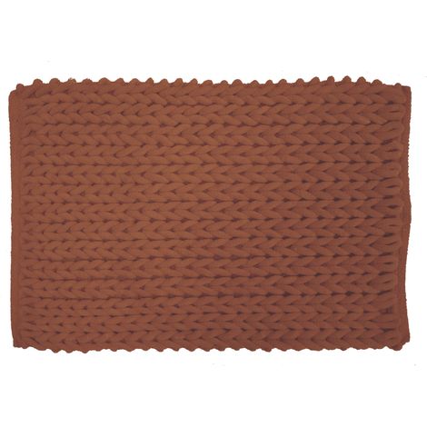 Tapis de bain chenille 50 x 80 cm Arielle terracotta