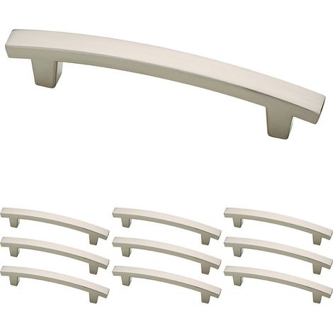 Laiton P29615 K-sn-b Nickel satiné 10,2 cm Pierce de cuisine ou meubles Cabinet Hardware Poignée de tiroir tirer, Lot de 10 (1/3)