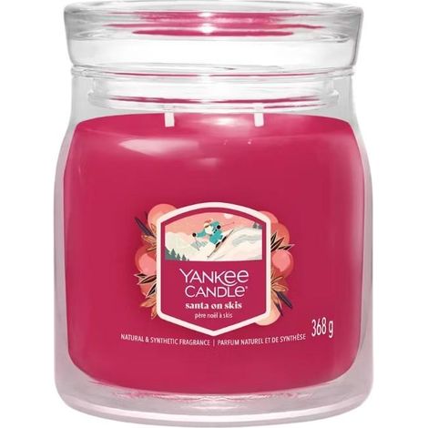 Yankee Candle - Moyenne bougie Père Noël à skis