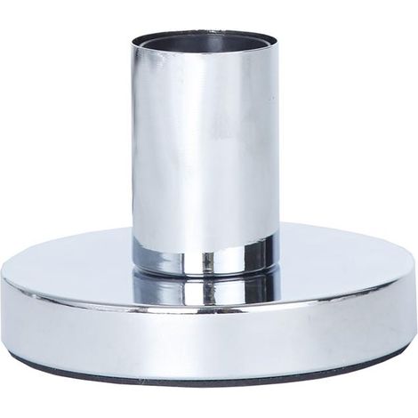 Pied de lampe Star Trading 'Glans' avec douille E27, métal, argent brillant, H 8,5 cm (1/4)