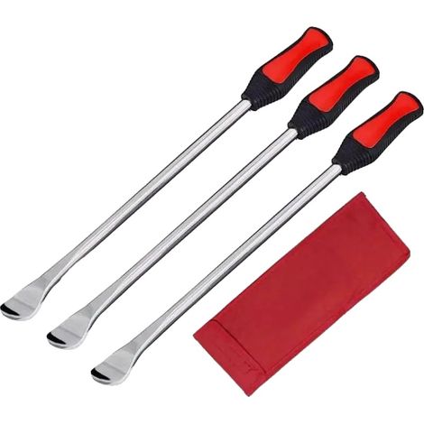 Herramientas para cambio de neumáticos, construcción metálica, 25 cm de longitud, para motocicletas y bicicletas, palanca para facilitar su uso, diseño protector de llanta. (1/5)
