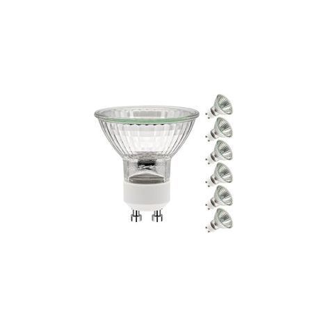 Pack de 6 Ampoules GU10 35W, GU10 Ampoules Halogènes,Ampoule Spot 220V 35W, GU10 Halogen Ampoules Halogène 2 Broches 35° Angle de Rayonnement 2700K Dimmable Angle de Rayonnement (1/5)