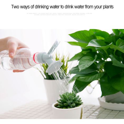 Adaptateur double bec verseur pour bouteille en plastique, idéal pour arroser les plantes ou les fleurs. (1/5)