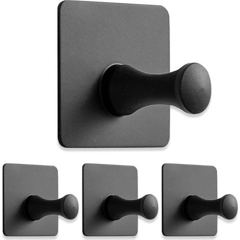 Stück Klebehaken, selbstklebende Wandhaken aus Edelstahl, Handtuchhaken (1/4)