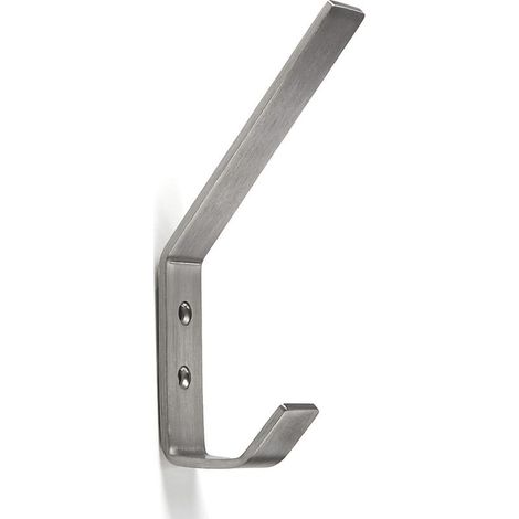 Lot de 10 Patères Murales ALBA Inox Véritable L65xP20mm Crochet Vestiaire Entrée Chambre