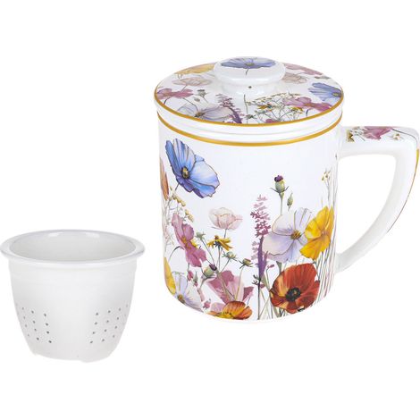 Carmani, Tasse mit Siebeinsatz und Deckel 400 ml - Laura Lozano/Lady's Floral Symphony (1/5)