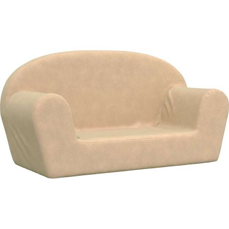 Canapé pour enfants 2 places,Sofa pour Salon,Banquette crème peluche douce CFW645770 (1/5)