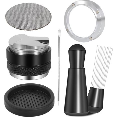 Ensemble de quatre pièces B 58 mmDistributeur de café en acier inoxydable, distributeur de café à trois lames, 51/53/58 mm, tasseur à double tête et double usage, tasseur à café de 58 mm. (1/5)