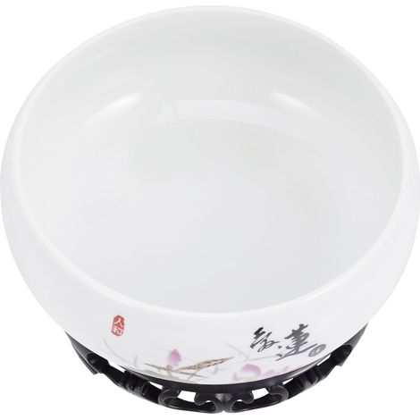 Keramik Pflanztopf mit Schüssel Lotus Samen Motiv (1/5)
