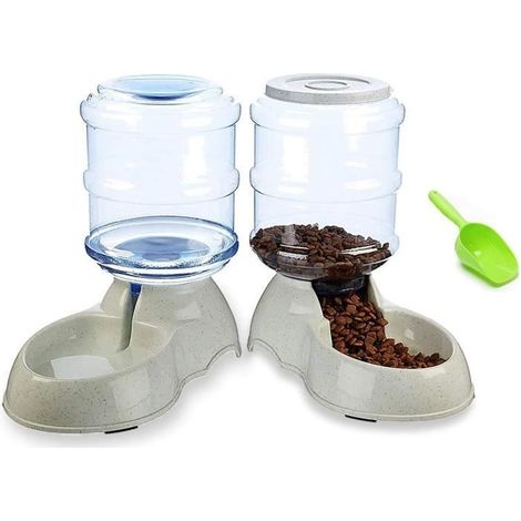 Distributeur De Nourriture Eau Fontaine Automatique 3.75L Alimentation pour Chien Croquettes Accesoires Gamelle Animaux Domestiques (1/3)