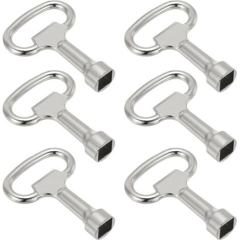 Cle Carre, Clé à Douille en Alliage de Zinc, 8 mm Clé Square Poubelle, 13,5 x 8 x 8 mm Clef Event Radiateurs pour Compteur D'eau, pour Armoires de Distribution, Robinets, Radiateurs (1/5)