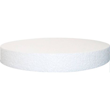 Ajusteur polystyrène Ø 37 cm H 6 cm Int. cylindre blanc - dimhaut: H 37 cm - couleur: Blanc neige
