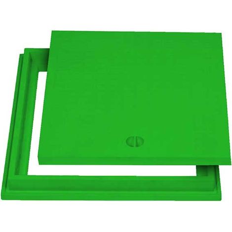 Telaio con chiusino top in pp - verde : Dimensione - cm 20x20