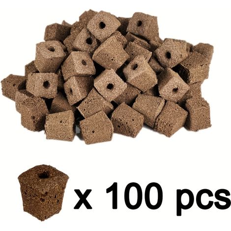 100 éponges de croissance, capsules de graines remplaçant les éponges de croissance racinaire, adaptées à l'hydroponie (1/5)