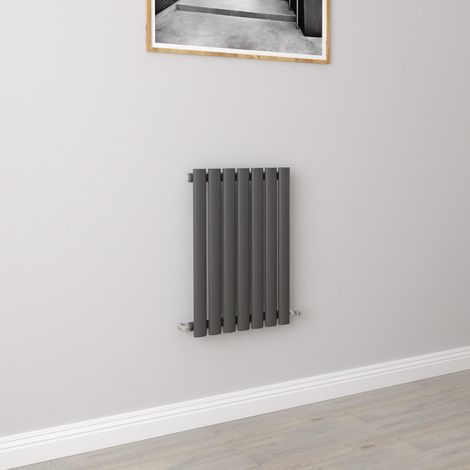 AICA Oval Column Designer Radiator Central Heating Horizontal 600x413mm Single Anthracite (1/5)