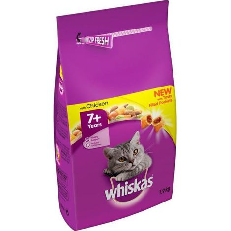 Whiskas 7+ Complete Adult Chicken 1.9kg PK4 - 726534 (1/2)