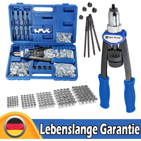 Pince à riveter Pince pour écrous à riveter Ecrous à riveter M5 M6 M8 M10 M12 avec 150 Assortiment Tools (1/4)