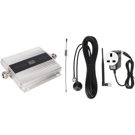 Amplificateur de signal mobile 4G GSM DCS WCDMA 1800MHz, répéteur téléphone à gain élevé, argent, prise UK 100-240V (1/5)