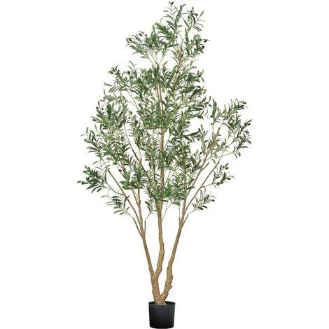 Olivier Artificiel 240 cm Plante Artificielle avec Pot 1824 Feuilles 94 Olives pour Salon Bureau FH-GLS240 (1/5)