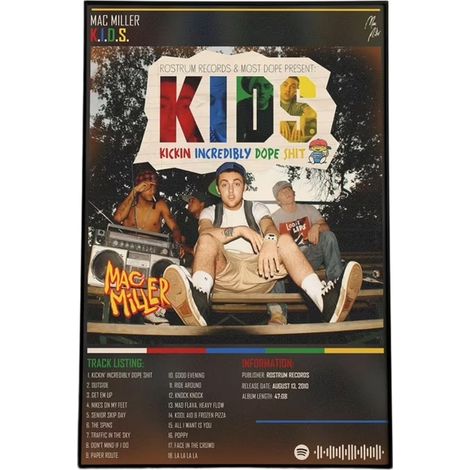 MAC MILLER – Kindermusikalbum – Kunstdruck – Musikdruck – Vintage-Poster – Albumcover-Poster – Wandbild – Geschenkidee für ihn (1/5)