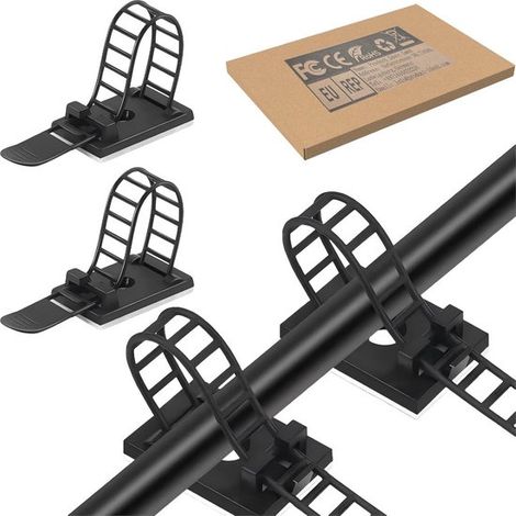 Kabelhalter Schreibtisch Kabelorganizer Kabelbinder Selbstklebender Kabelclip Netzwerkkabel und Kabelorganizer mit fester Basis Selbstklebender C (1/5)