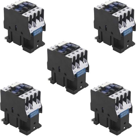 Contacteur de puissance CA 5X 1NO CA 220 V 50/60 Hz, relais de démarrage moteur à bobine 32 A triphasé (1/5)