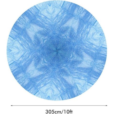 Couvercle Solaire pour Piscine, Blue Solar Pool Covers, PE, Rectangles 300x200cm & 260x170cm, Ronds 300cm & 240cm, Blue, 1 Pièce (1/4)