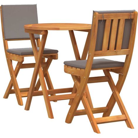 Maison Exclusive - Set bistrot 3 pz Olio Naturale Legno di Acacia Massello (1/5)