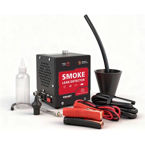 SOLARY Mini Machine à fumée EVAP SD202E 12V – Détecteur de fuites vide/EVAP avec pompe à air intégrée, coloris Rouge (huile non incluse) (1/5)