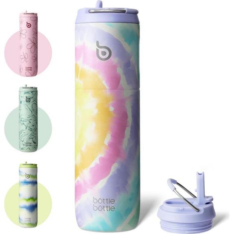 Trinkflasche Edelstahl 750ml Doppelwandig BPAfrei Zuckerwatte (1/5)