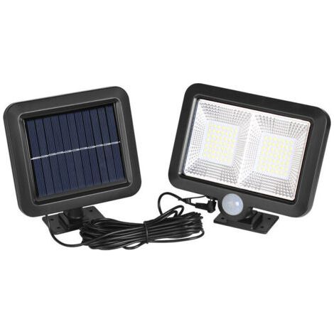 Solarleuchte für den Außenbereich mit Bewegungsmelder – wasserdicht (IP65) – 120° Abstrahlwinkel – 5 m Kabel für flexible Installation