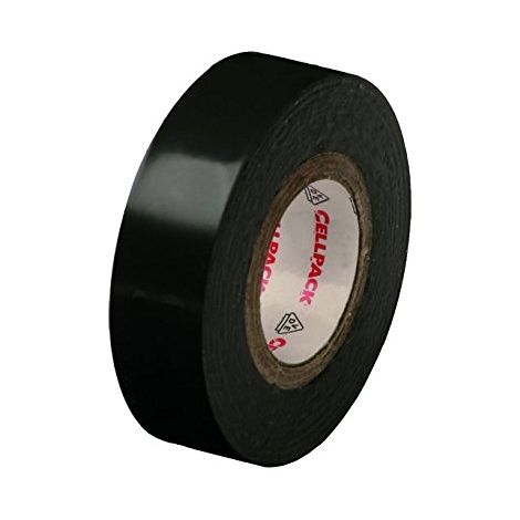 Cinta adhesiva aislante negra Cellpack 15X10X0,15 de PVC 145821