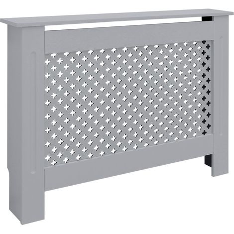 ECD Germany Heizkörperverkleidung mit Wabenmuster 112x19x82 cm Grau aus MDF lackiert für Schlafzimmer Wohnzimmer, Heizungsverkleidung Heizkörperabdeckung Heizungsabdeckung Heizung Heizkörper Abdeckung (1/5)