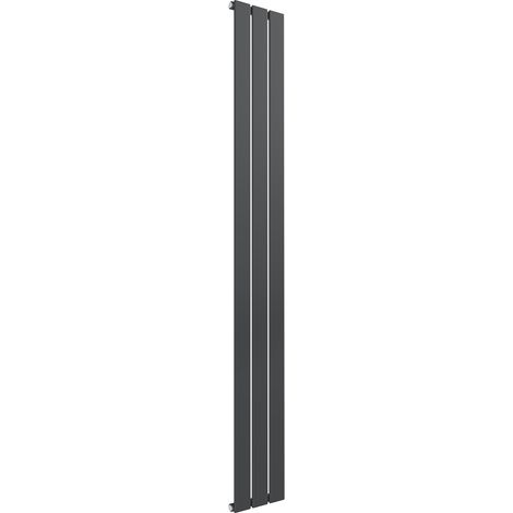 Reina Flat Single Designer Vertical Radiator 1600mm H x 218mm W - Anthracite (1/6)