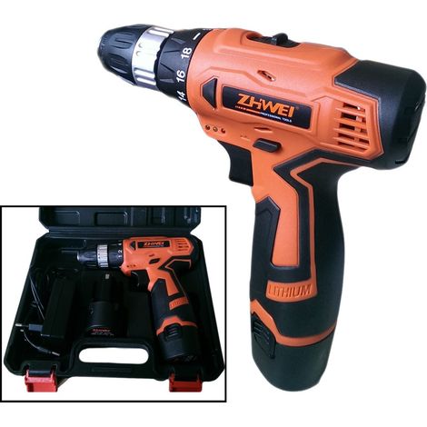 TrAdE Shop Traesio - Trapano Avvitatore A Batteria Ricaricabile 2 Batterie 12 Volt Mandrino 10mm - (1/3)