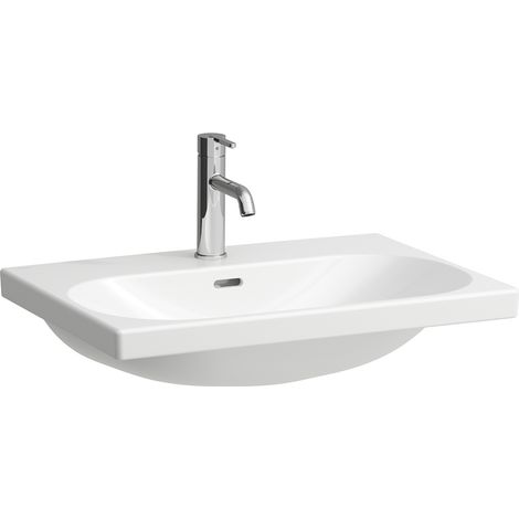 LAUFEN LUA lavabo, sin agujero para grifo, con rebosadero,